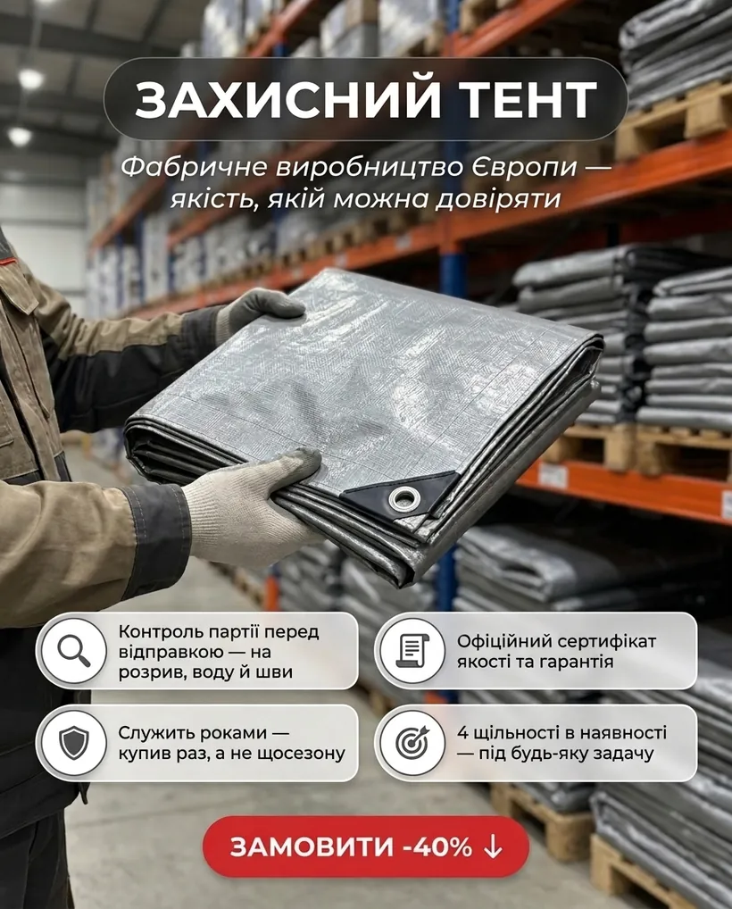 Захисний тент — фабрична якість Європи